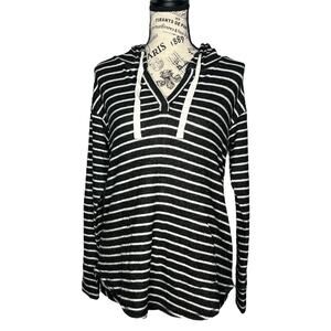 Market & Spruce (XS) Kallon Brushed Knit Striped Hooded Sweatshirt - Stitch Fix